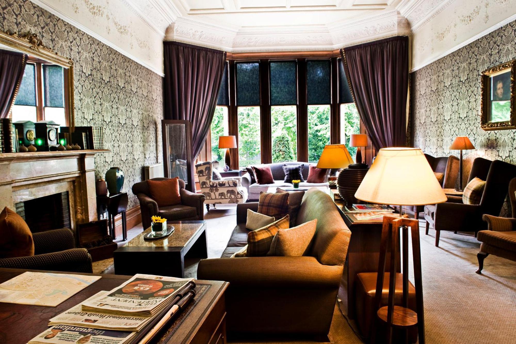 德文郡花园杜文酒店 格拉斯哥 外观 照片 The Drawing Room at the hotel